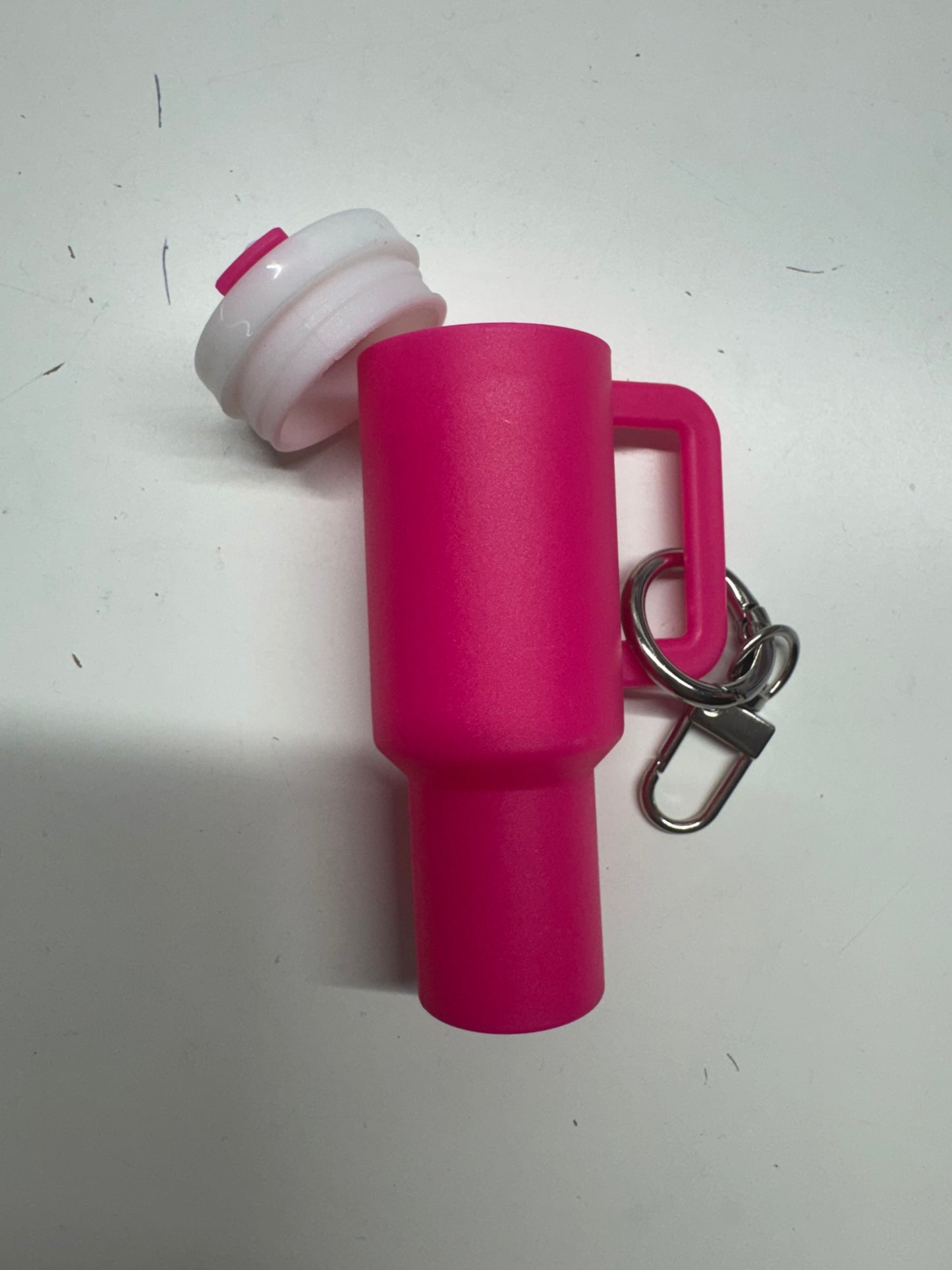 Chapstick cup keychain