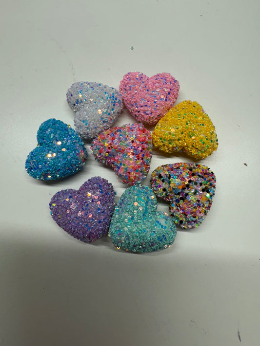 Glitter Hearts (6 count)