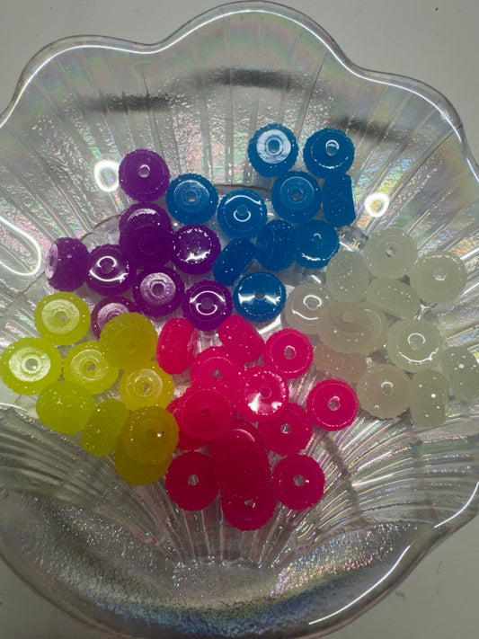 Acrylic spacers (20pc) GLOW IN DARK