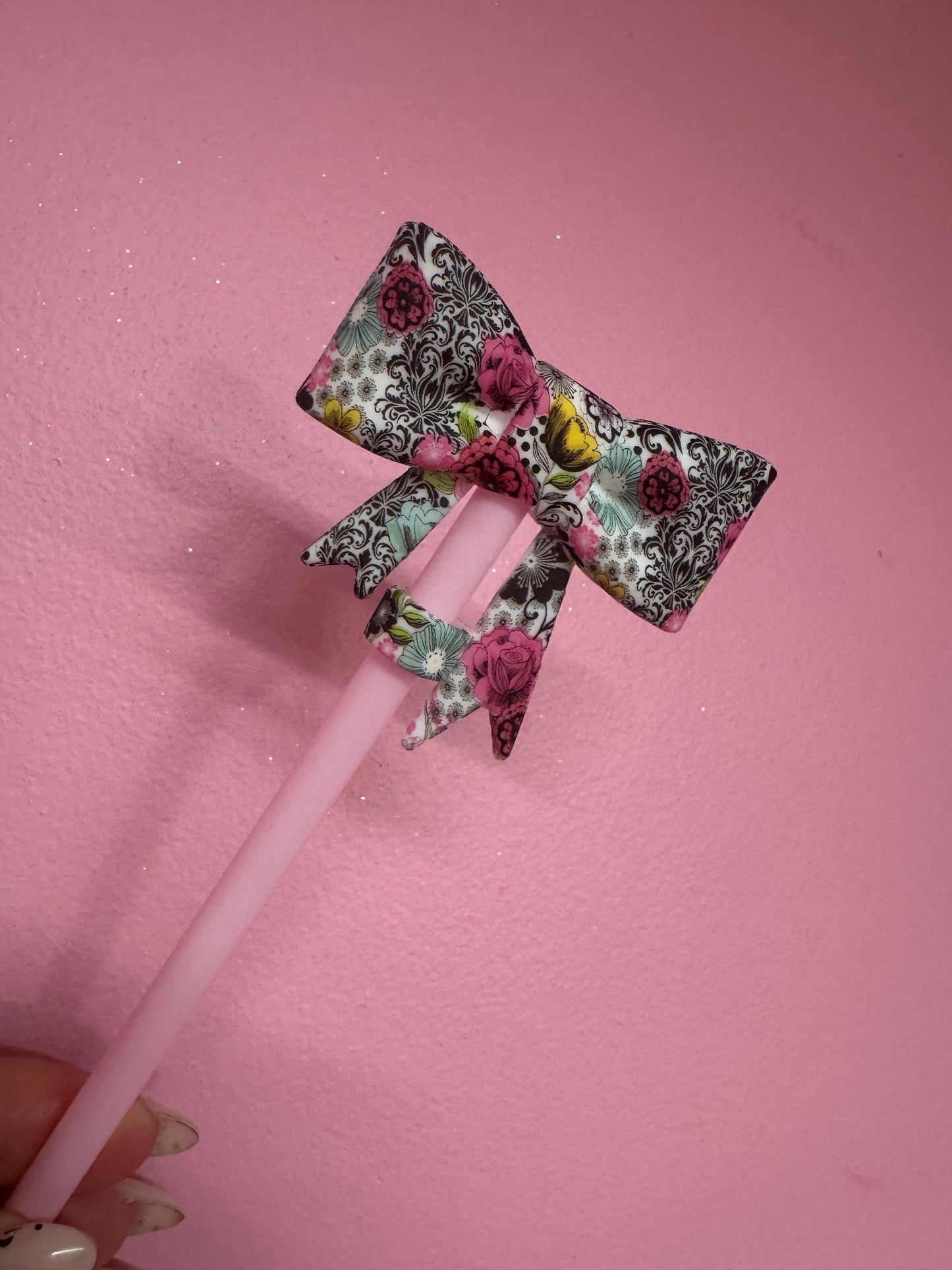 Bow Straw Toppers (1pc)