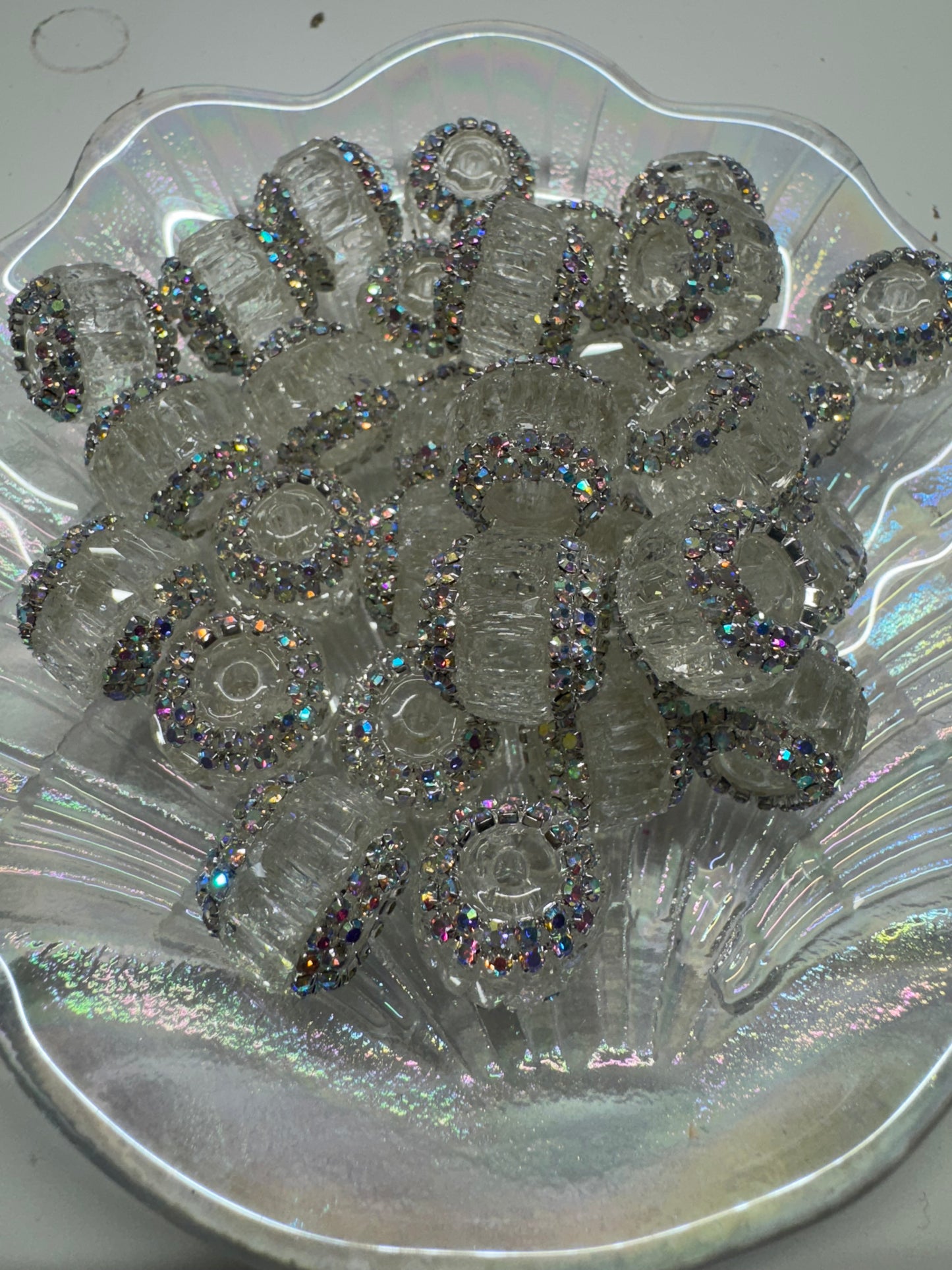 Fancy Glass looking Bead (1pc)