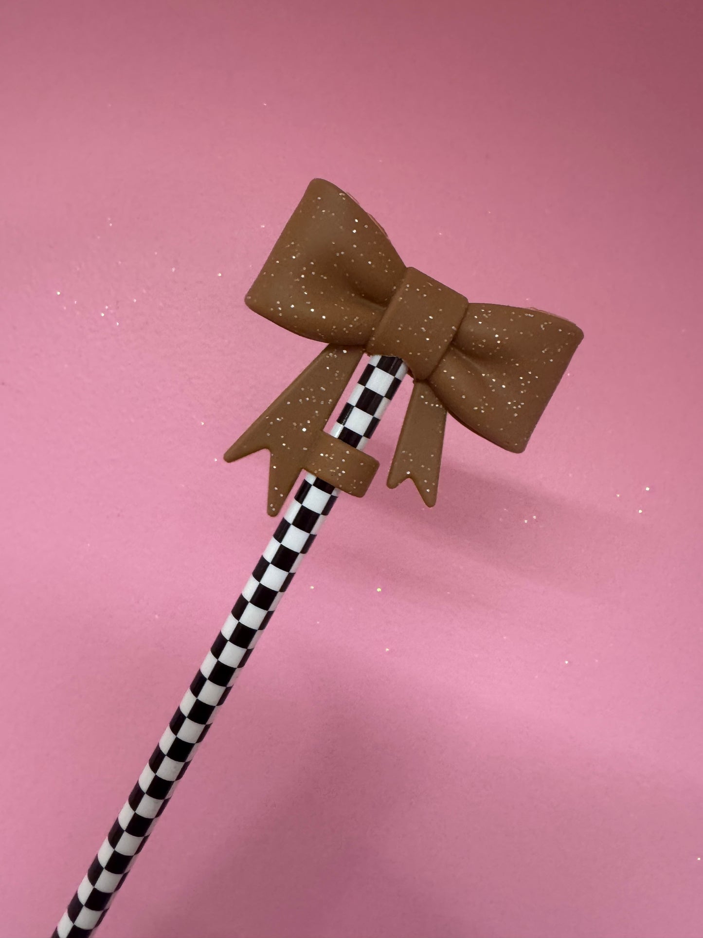 Bow Straw Toppers (1pc)