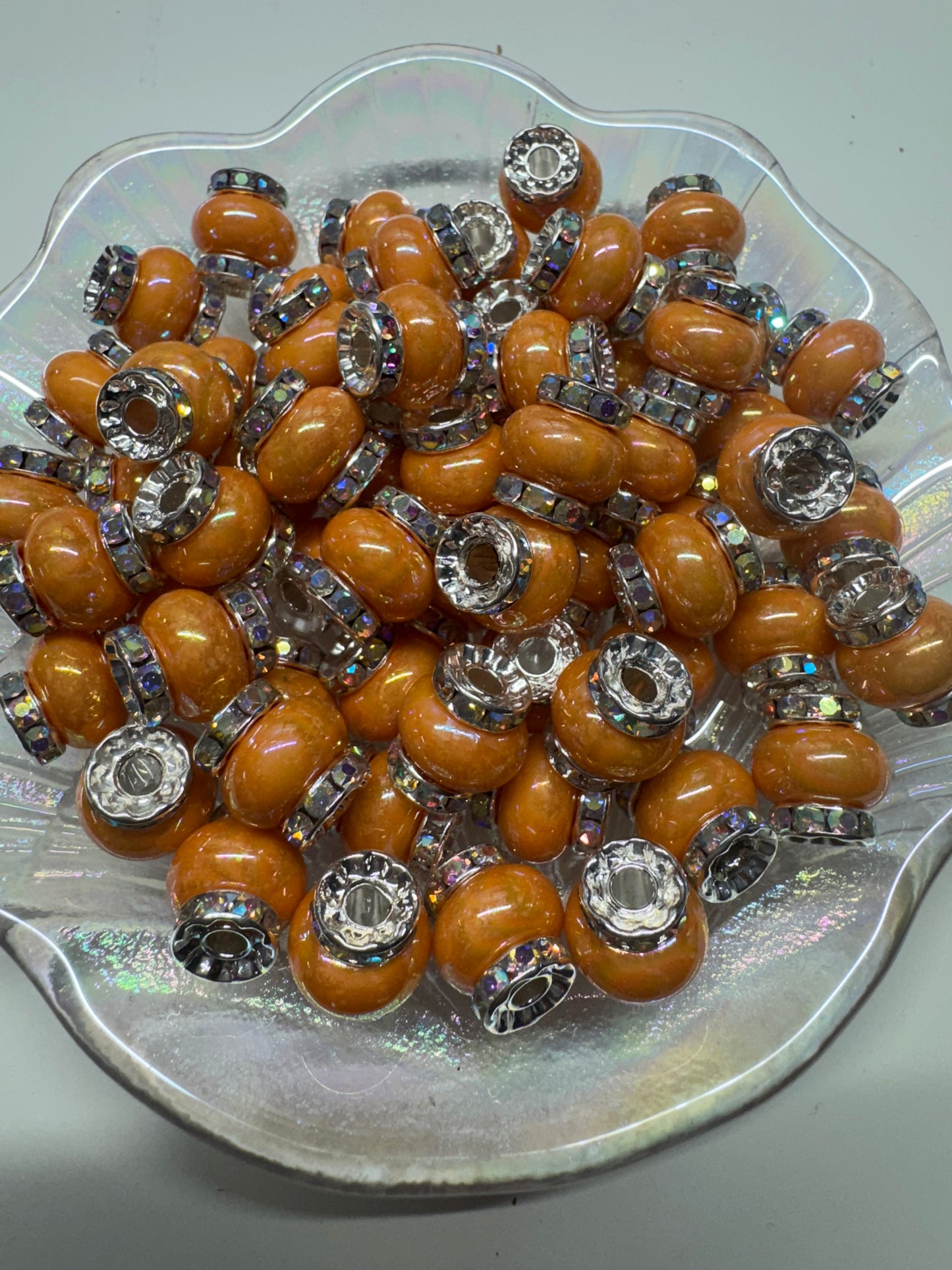 Acrylic beads with spacers (1pc)