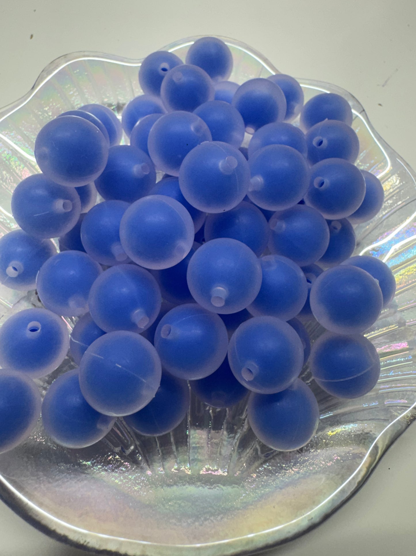 Frosted double layer silicone beads 15mm (1pc)