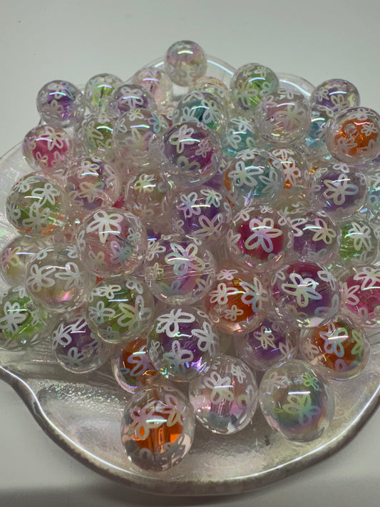 Floral double layer acrylic (10pcs)