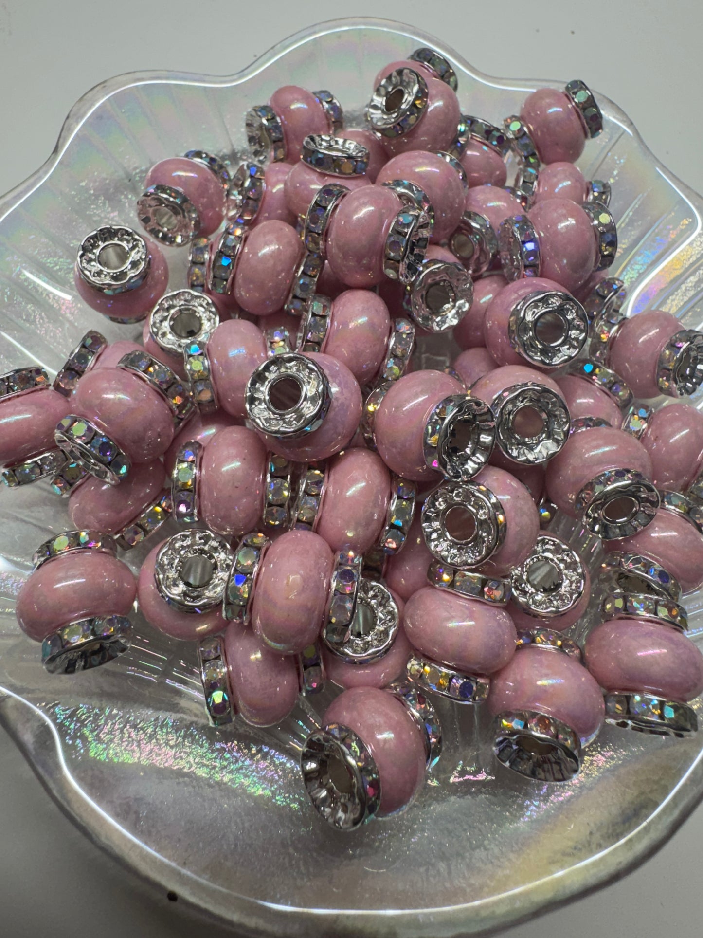 Acrylic beads with spacers (1pc)