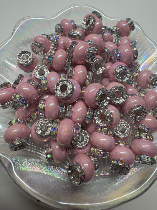 Acrylic beads with spacers (1pc)