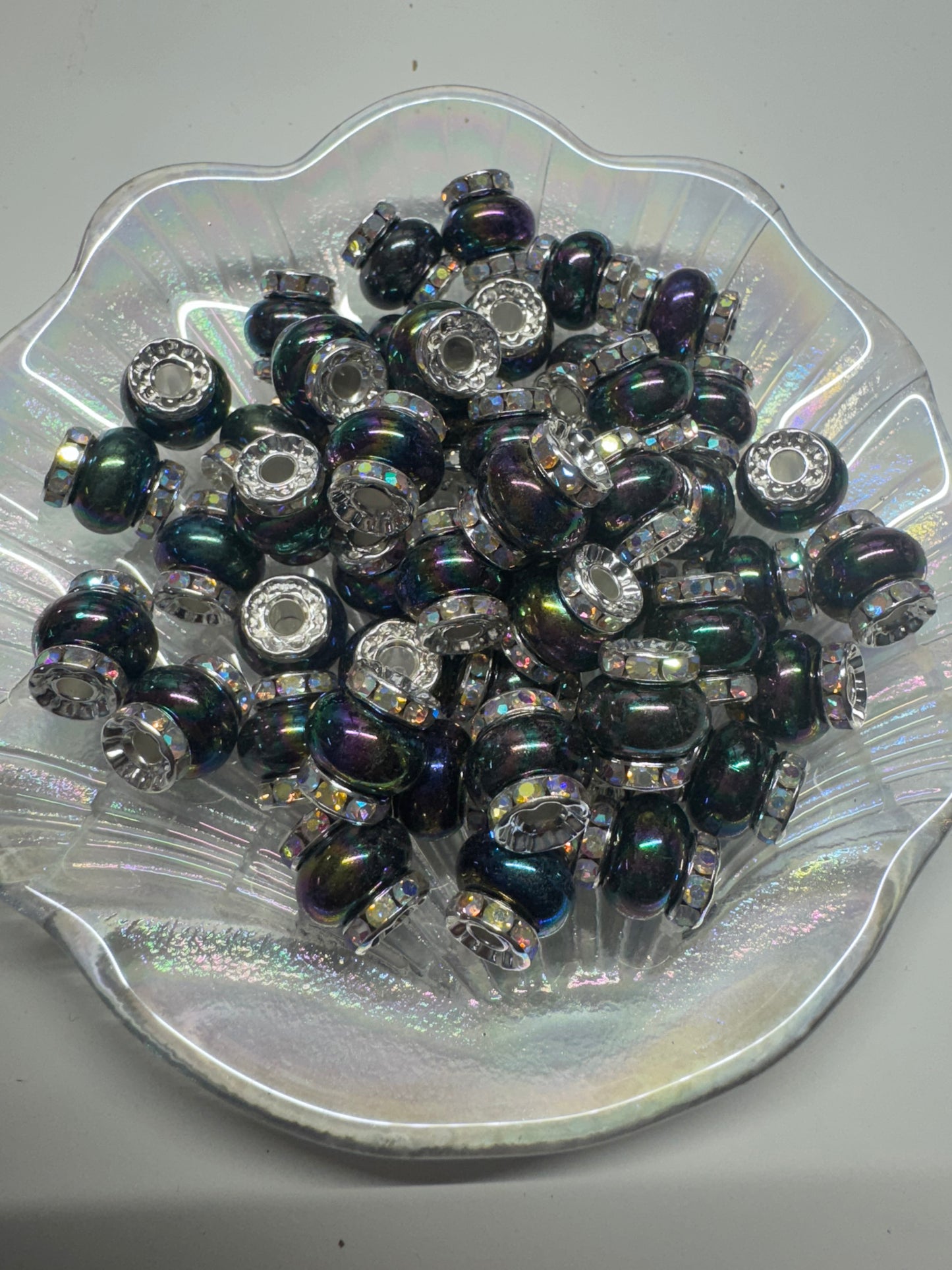 Acrylic beads with spacers (1pc)