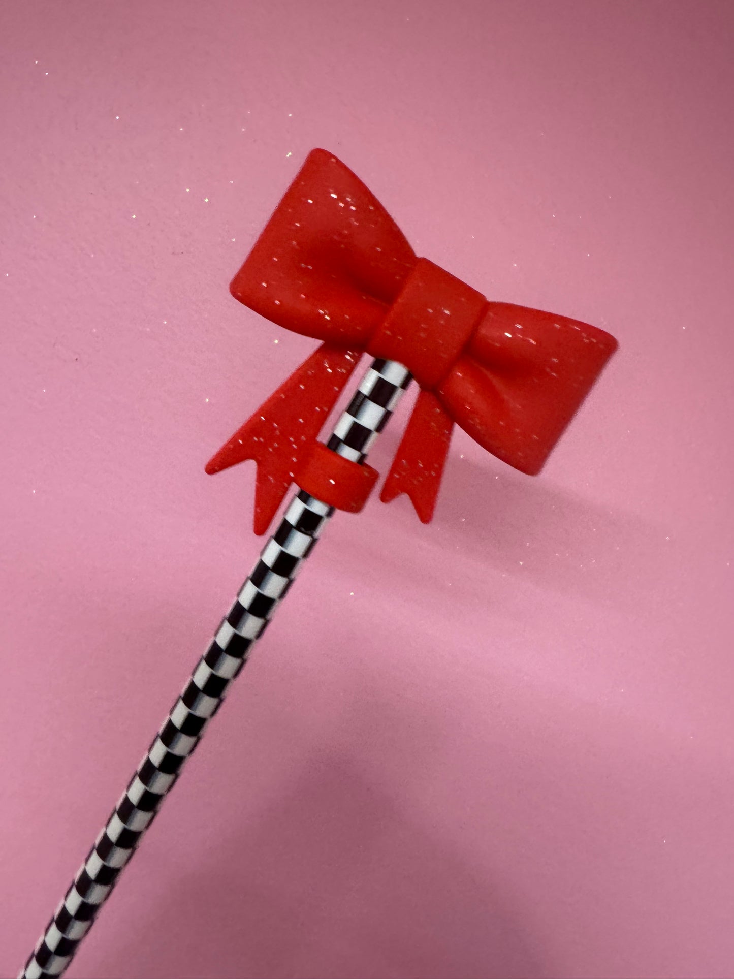 Bow Straw Toppers (1pc)