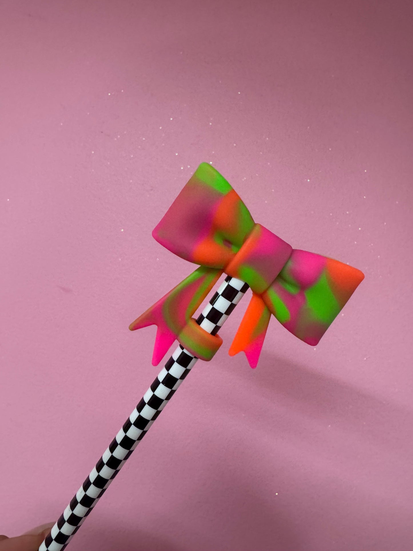 Bow Straw Toppers (1pc)