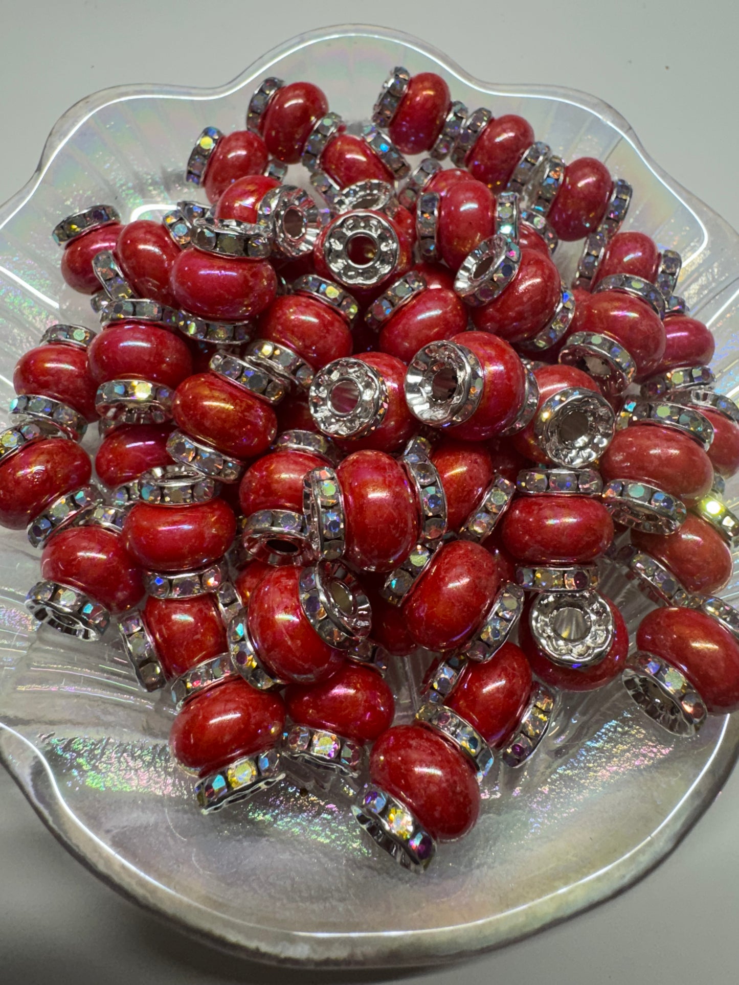 Acrylic beads with spacers (1pc)