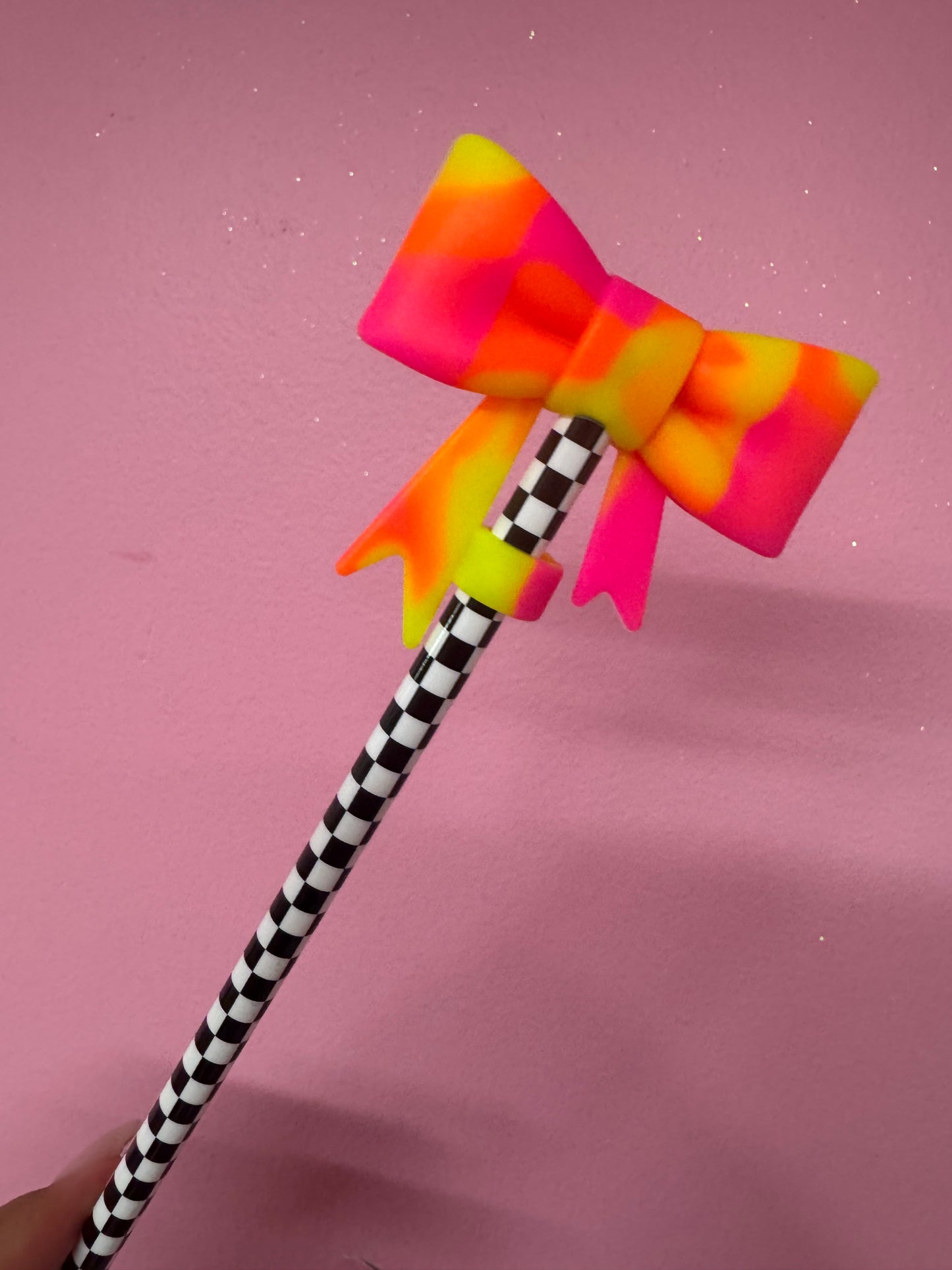 Bow Straw Toppers (1pc)