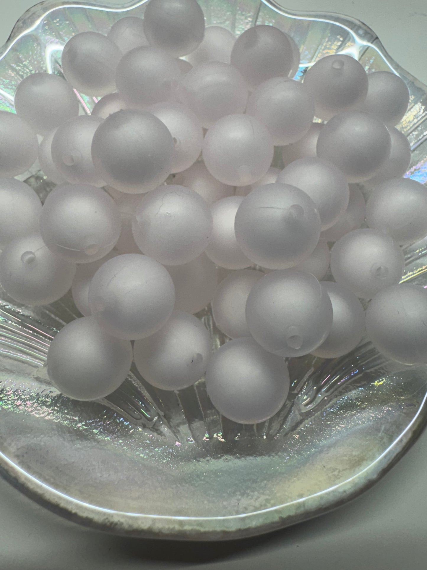 Frosted double layer silicone beads 15mm (1pc)