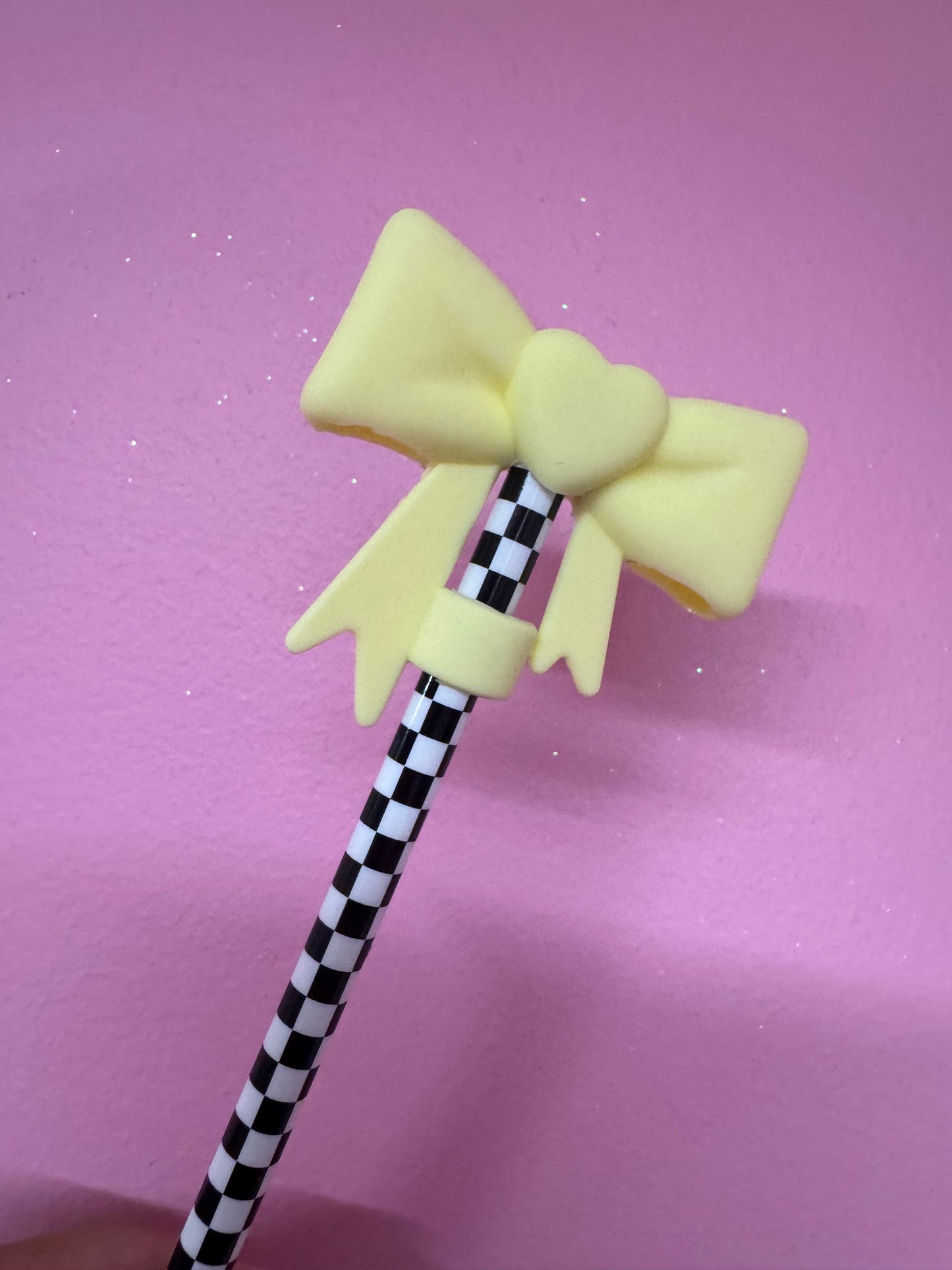 Bow Straw Toppers (1pc)