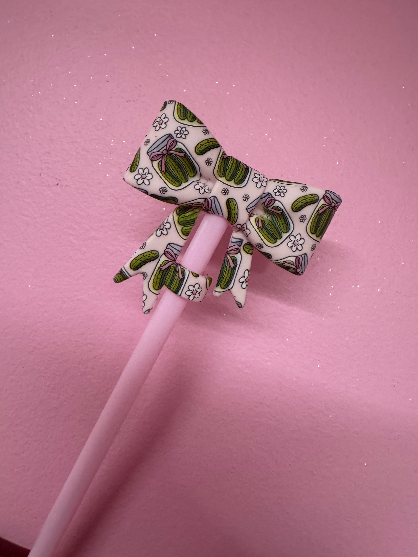 Bow Straw Toppers (1pc)