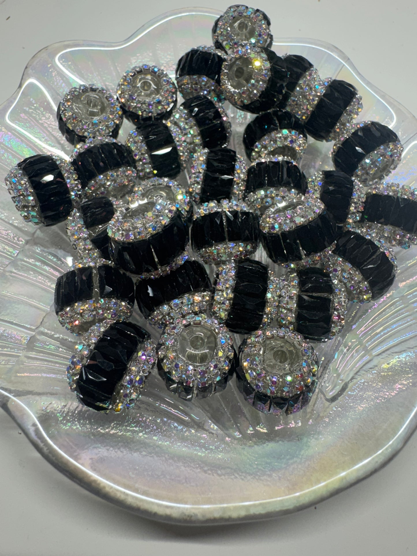 Fancy Glass looking Bead (1pc)