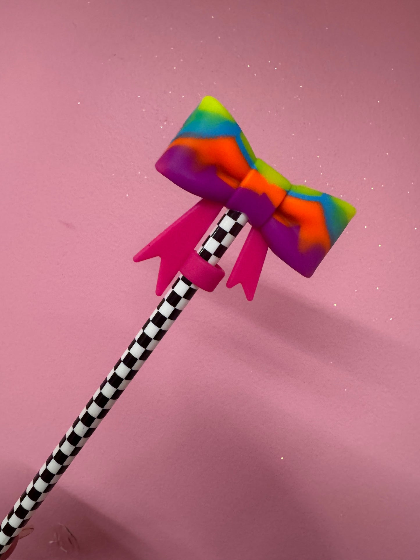 Bow Straw Toppers (1pc)