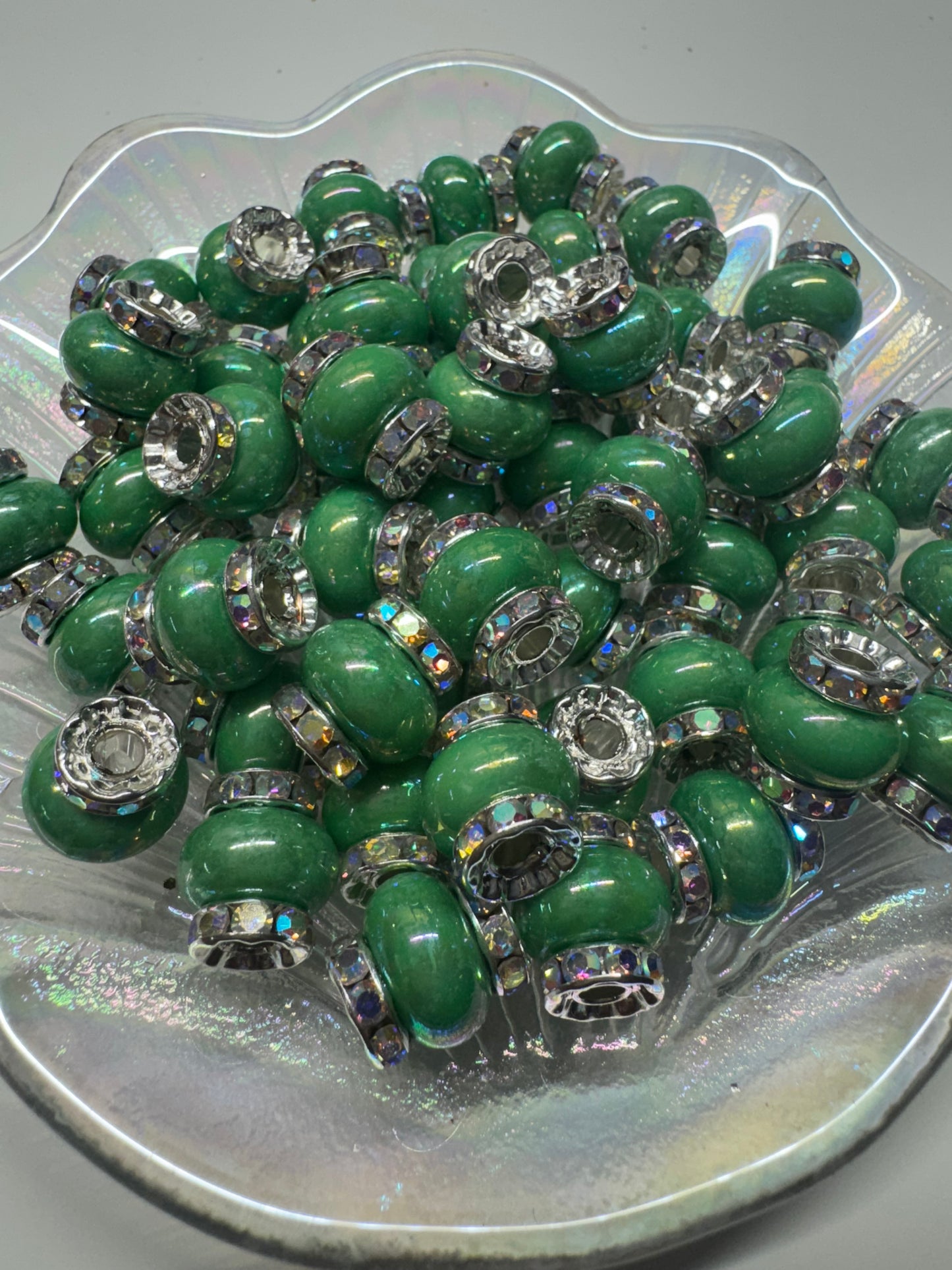 Acrylic beads with spacers (1pc)