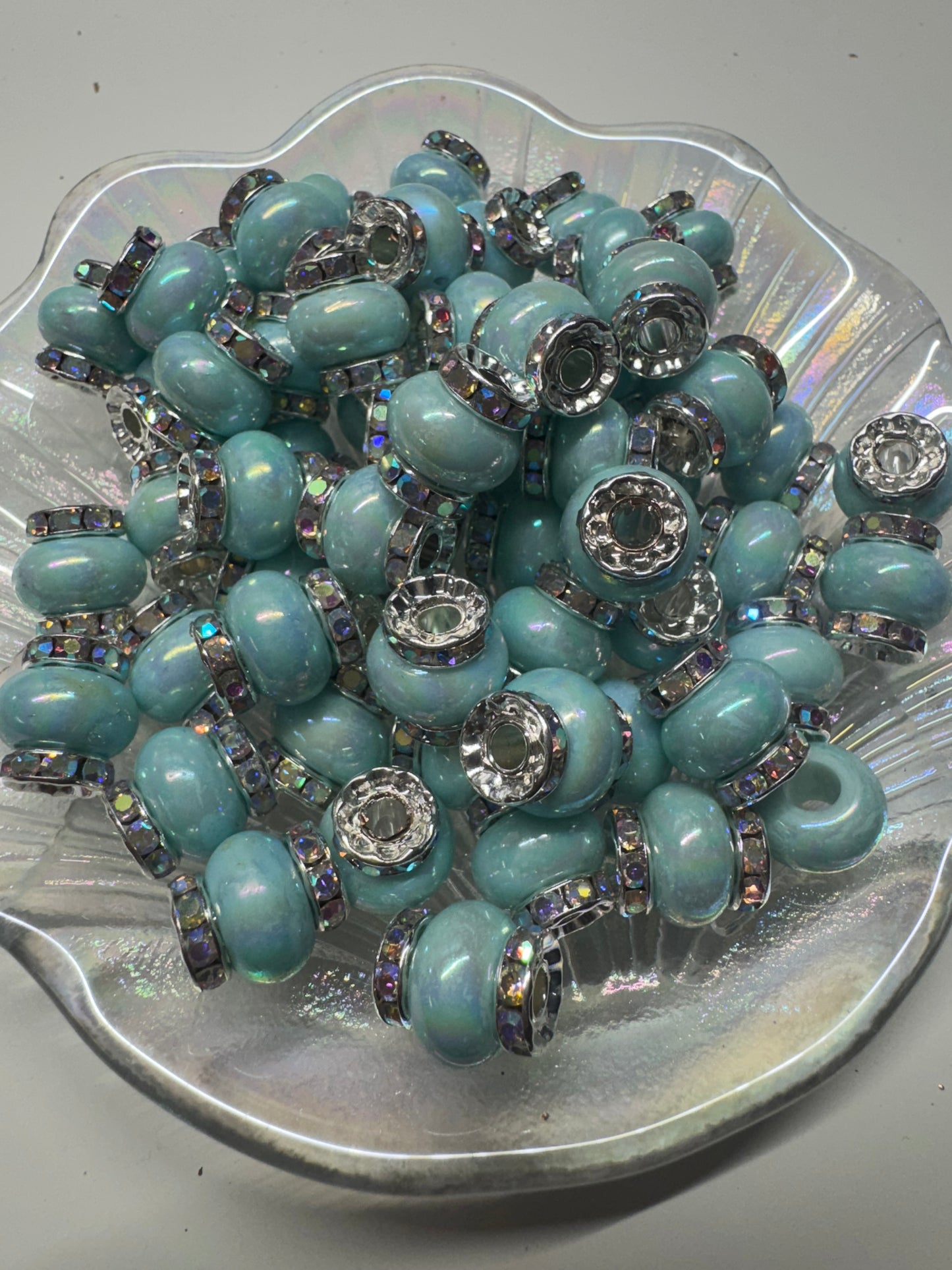 Acrylic beads with spacers (1pc)