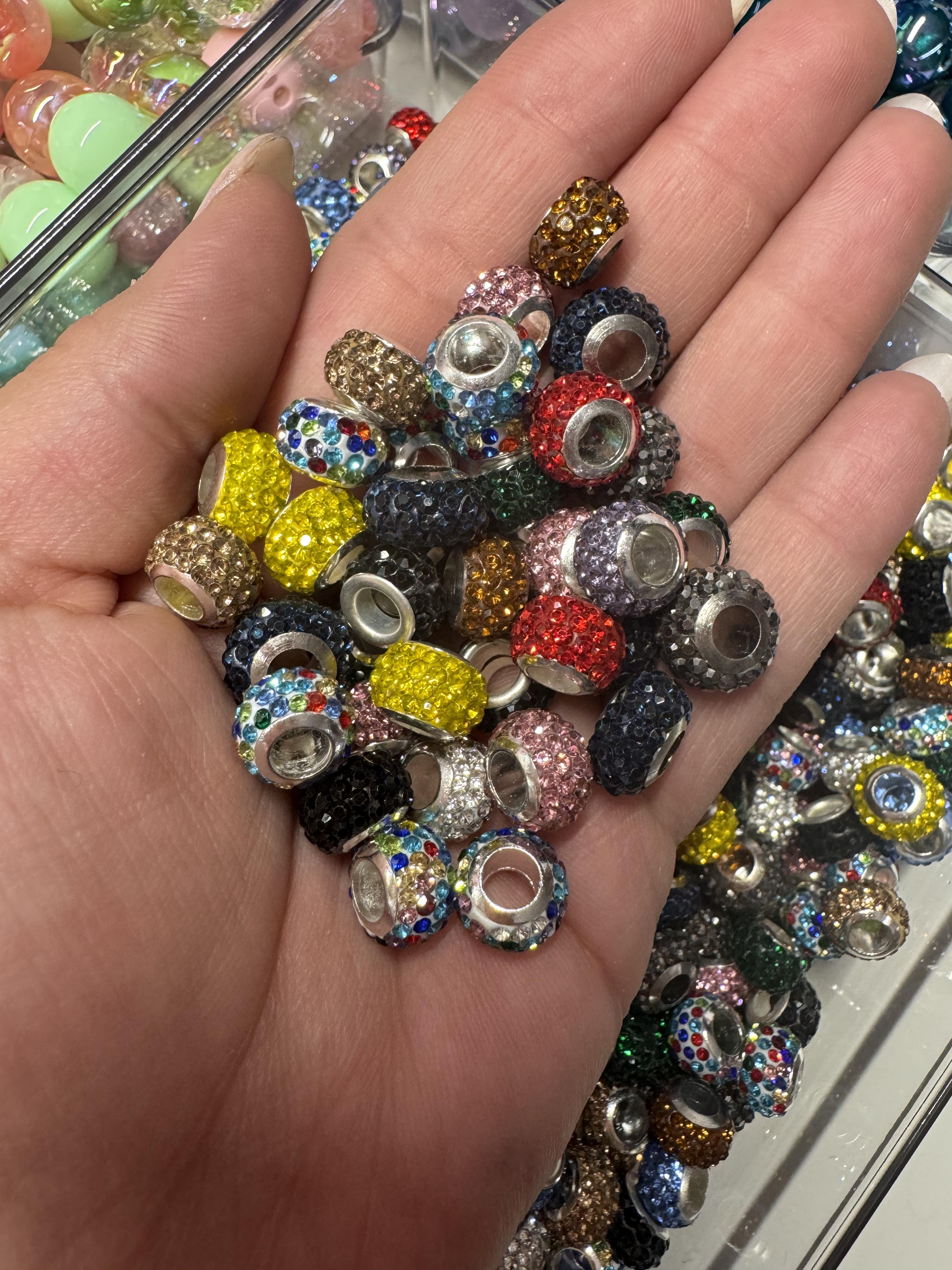 Rhinestone spacers on sale